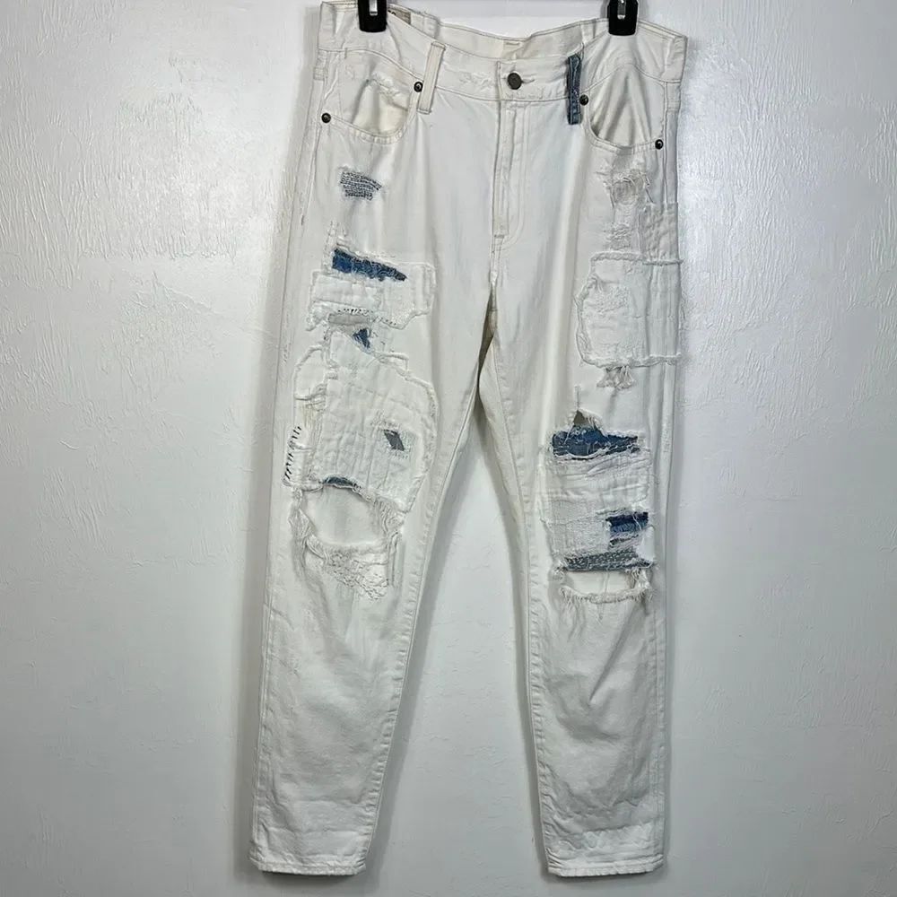Ralph Lauren Astor Slim Boyfriend Jeans With Distressed Detailing Size 28